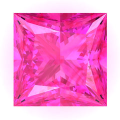 8x8mm Chatham Lab-Grown Heart Shaped Pink Sapphire, Weighs 2.40-2.93 Ct.