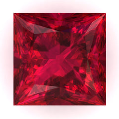 Chatham Ruby Princess Cut - Fire & Brilliance