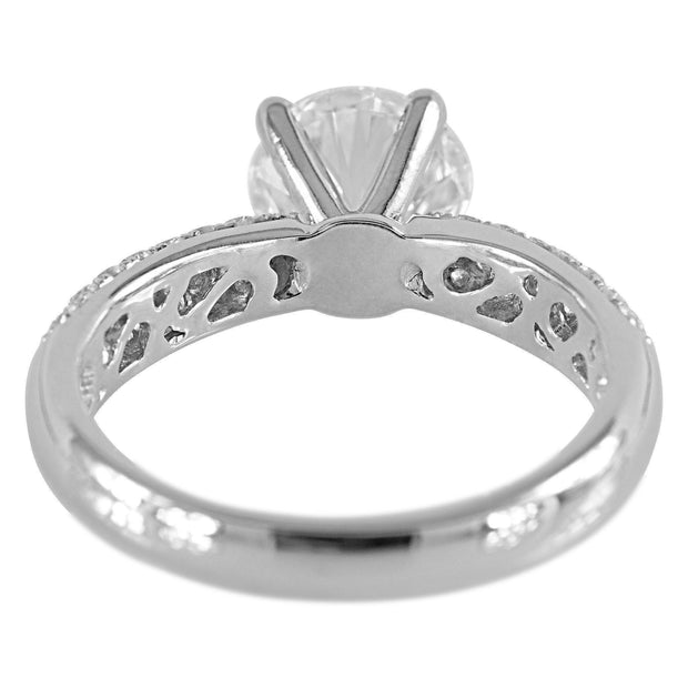 fire and brilliance moissanite shoulder ring