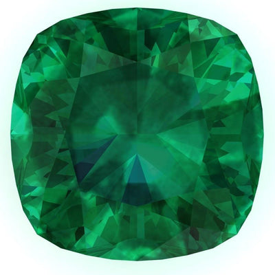 KQDANCE Vintage Cushion Cut 14Ct Lab Created Ruby Sapphire Emerald