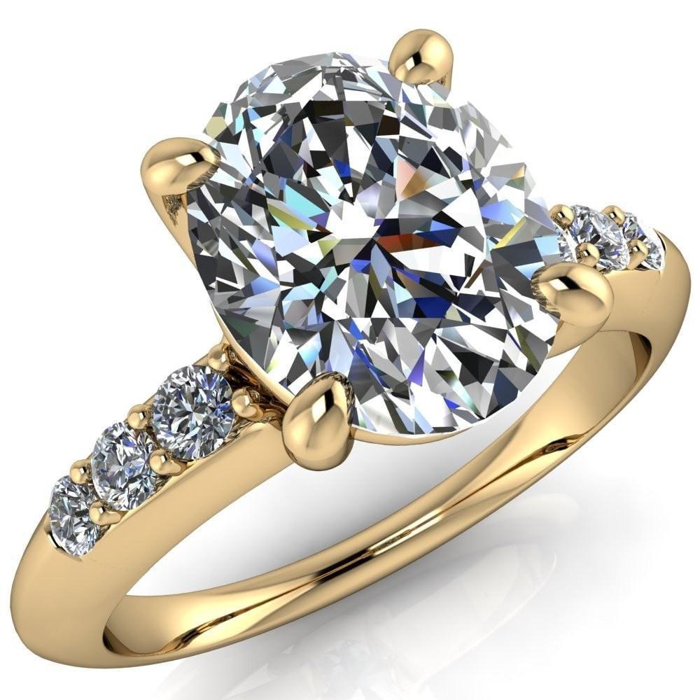 Decade Oval Center Stone Multi Stone 4 Prong Ring