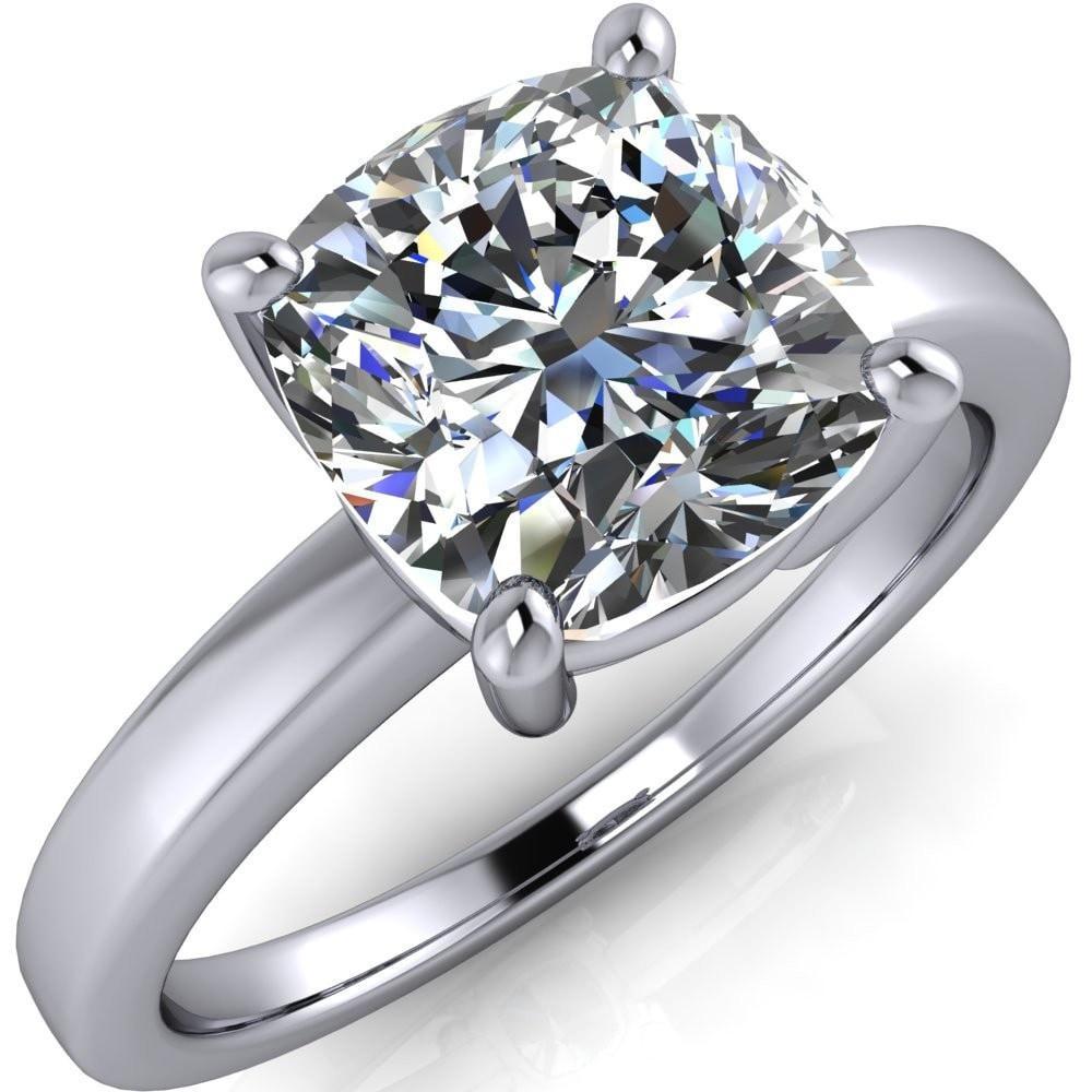 Keegan Cushion Moissanite 4 Prong Engagement Ring