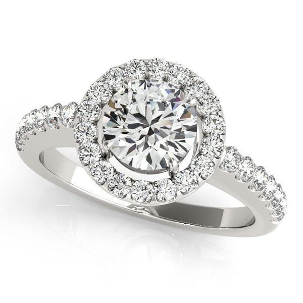 Rachelle Round Center Stone Under Bezel Engagement Ring