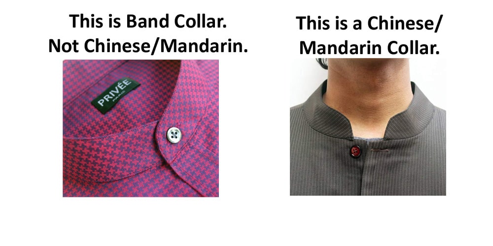 Shirt Collar Band vs Mandarin