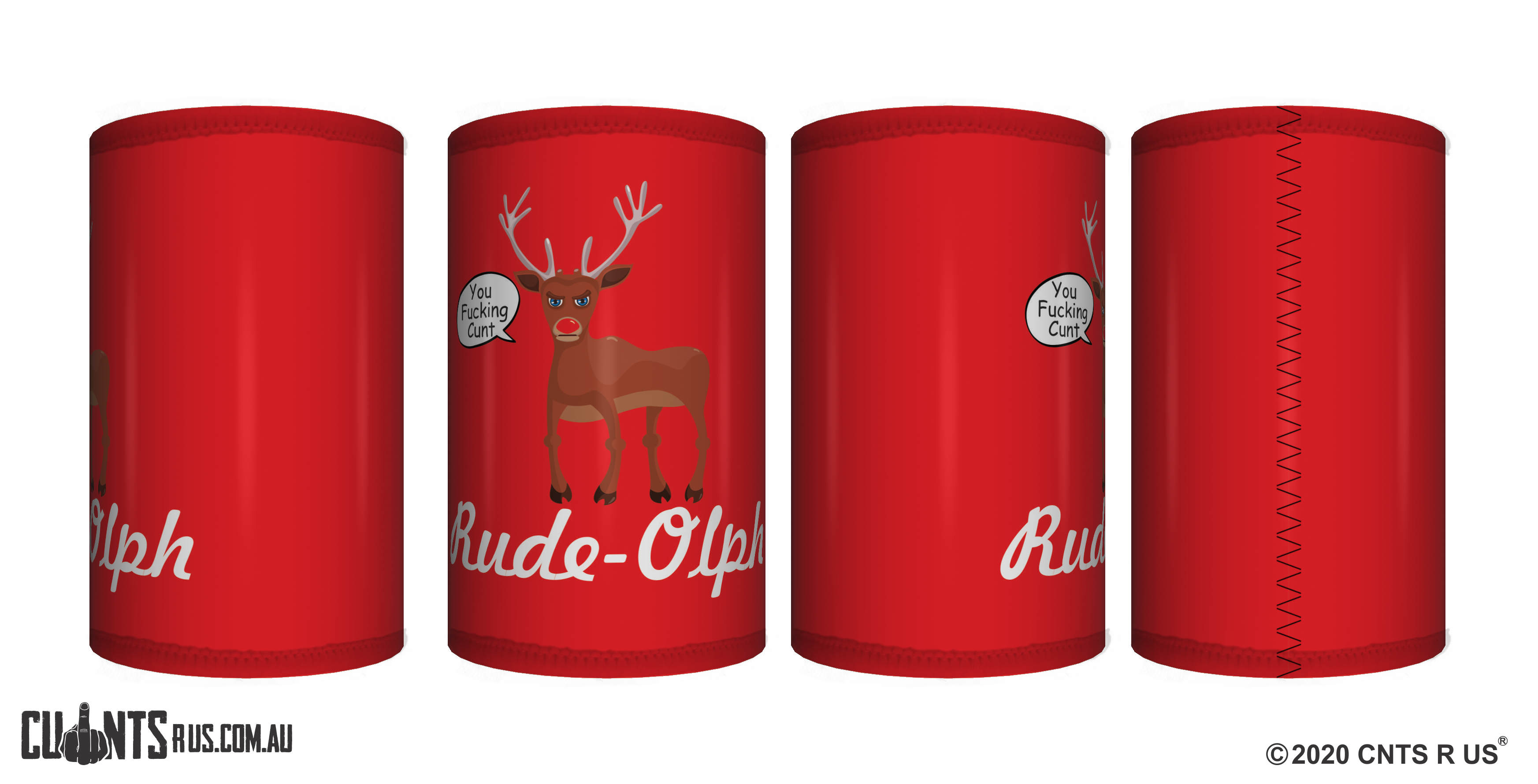 christmas stubby coolers