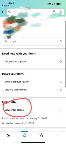 Find the corresponding order, click “View order details”