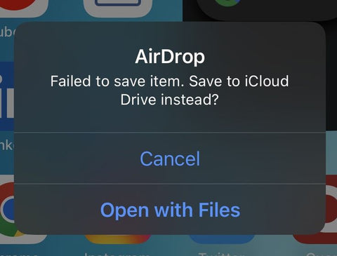 Airdrop does not work