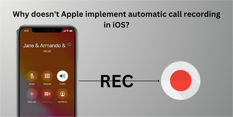 Apple has not been supporting the call recording function on iPhone