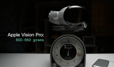 The weight of the Apple Vision Pro
