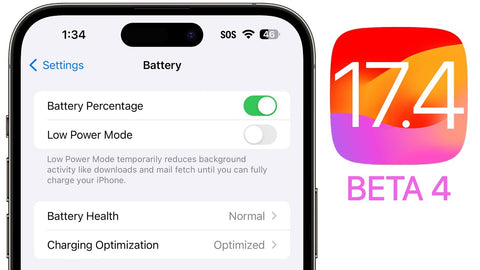 iOS 17.4 iPhone 15 battery health