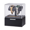Premium Wooden Watch Stand Display Box - Elegant Storage and Display Solution for 2 Watches with Accessory Valet Tray