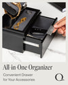 Premium Wooden Watch Stand Display Box - Elegant Storage and Display Solution for 2 Watches with Accessory Valet Tray