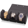 Napa Leather Watch Case for Men - Three Slot Luxury Watch Roll Storage Organizer & Display