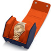 Napa Leather Watch Case for Men - Single Slot Luxury Watch Roll Storage Organizer & Display