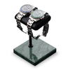 Natural Marble Base & Luxury Napa Leather Watch Stand