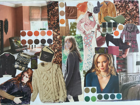 A mood board for the autumn palette