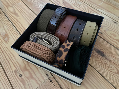 A box of belts