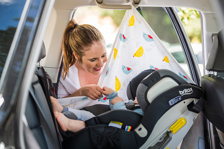 Using musluv as a car sun shade for your baby