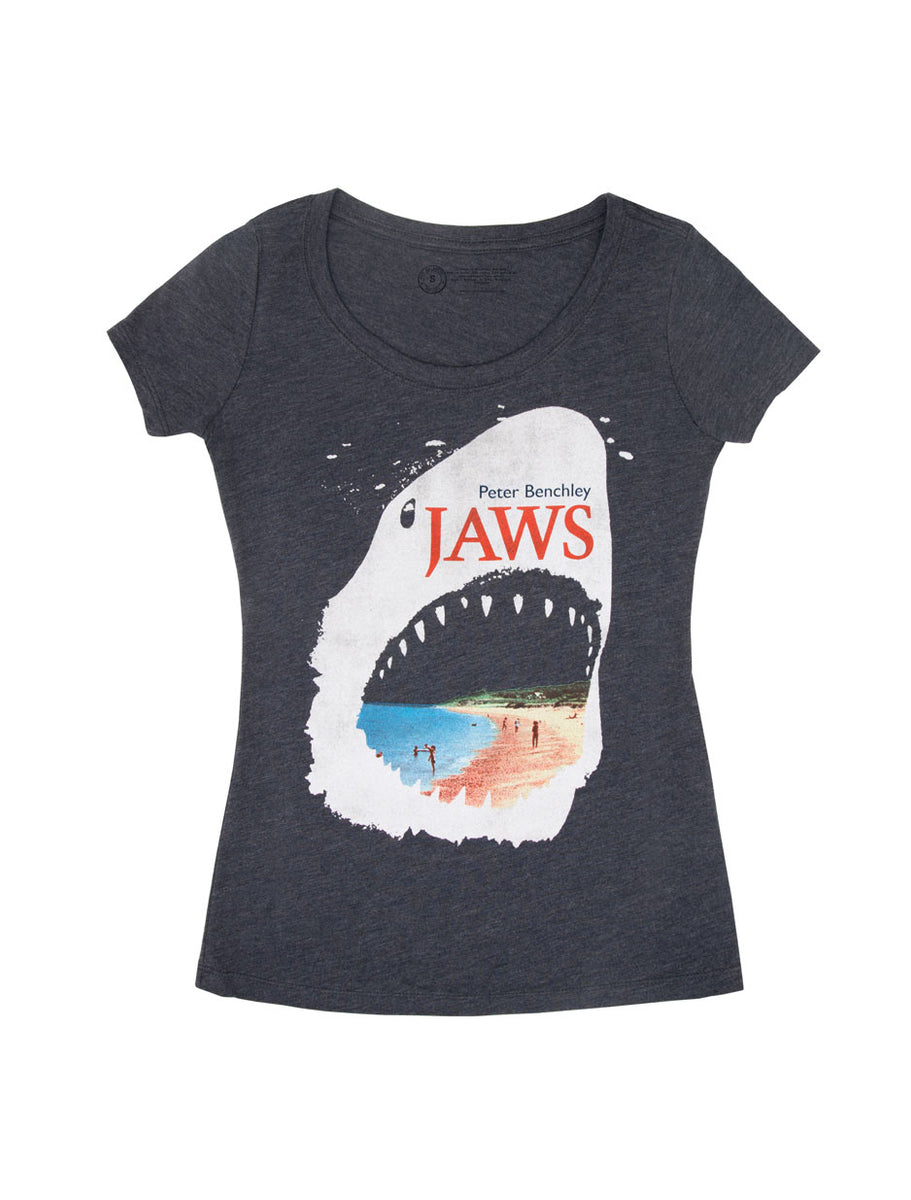 Jaws women's scoop neck book cover t-shirt — Out of Print