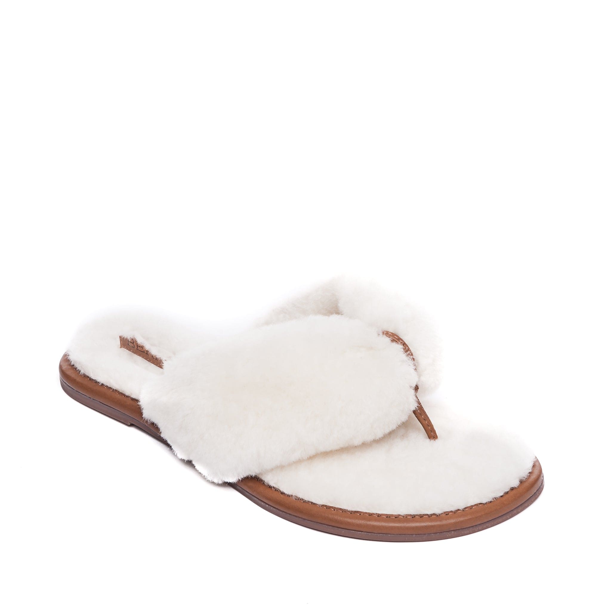 shearling flip flop slippers