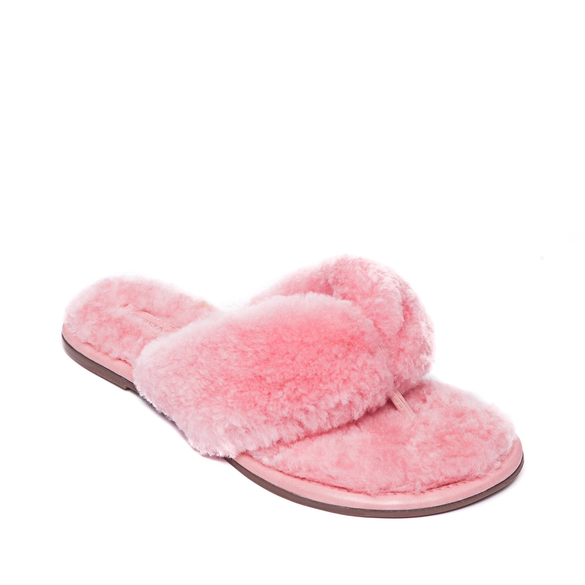 shearling flip flops