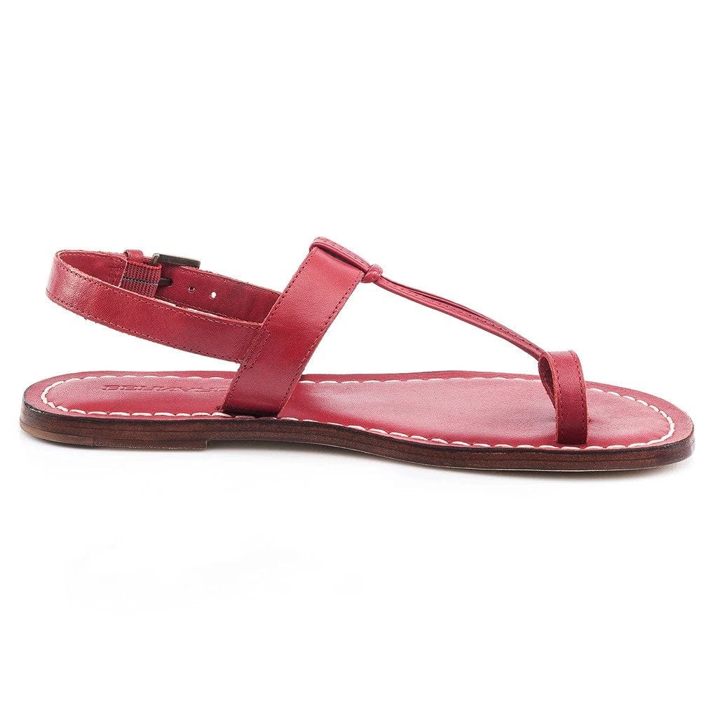 Bernardo Toe-Ring Slingback Maverick Sandal in Red Leather – Bernardo 1946