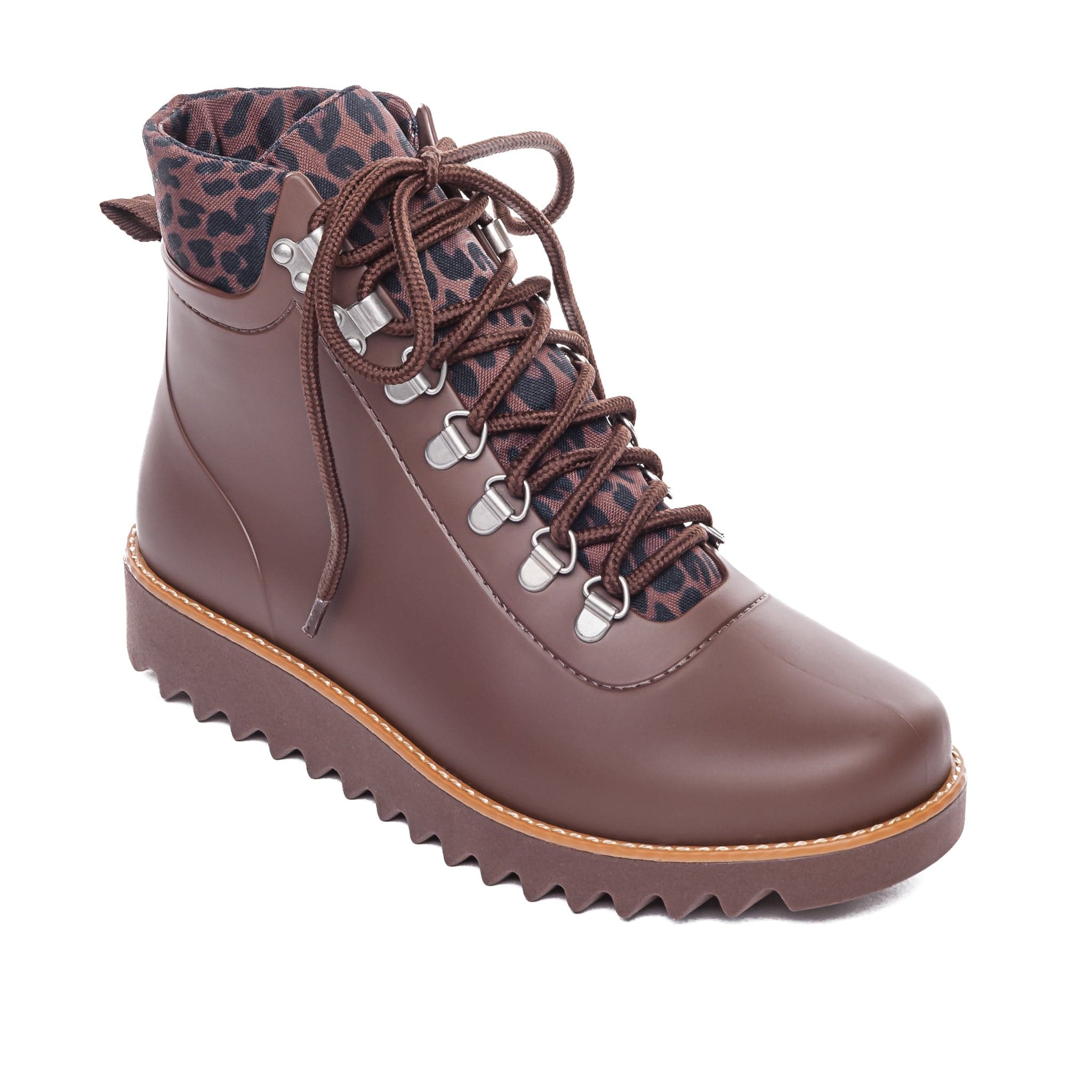 Winnie Rain Boot in Dark Brown Cheetah 