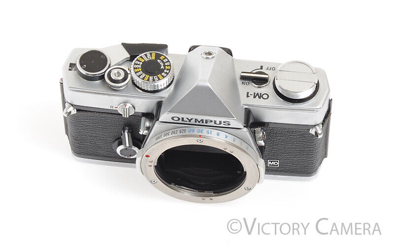 Manchuria tubo respirador Manual Olympus OM-1 MD Chrome Film Camera Body -Bargain, No Meter-