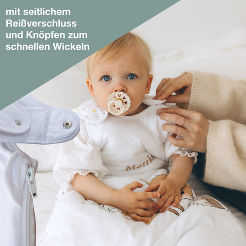 Kleiner Schutzengel Babydecke mit Namen bestickt – wolimbo