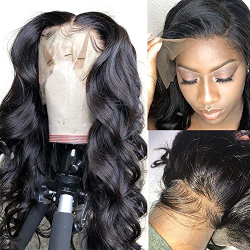 28 inch body wave lace front wig