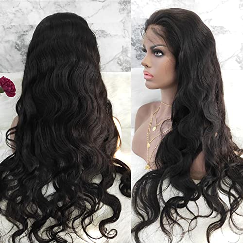 28 inch body wave lace front wig