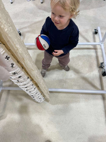 toddler at the fashion show