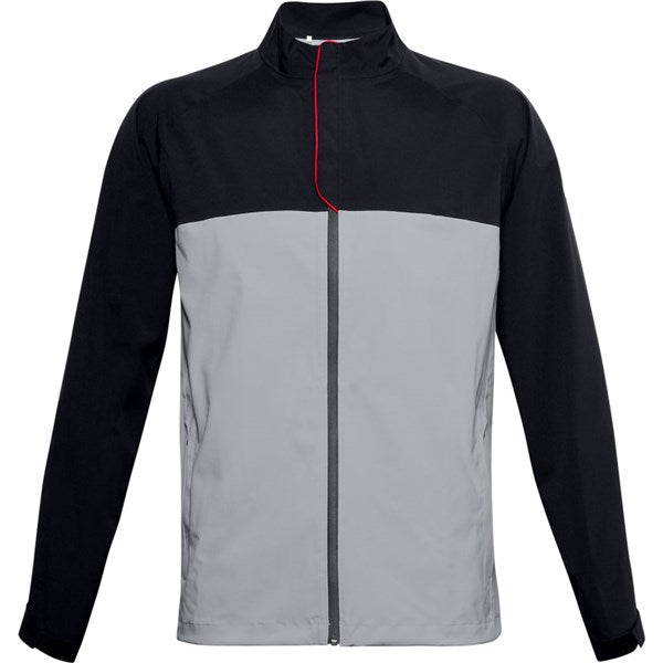 Injerto Clínica nombre de la marca Under Armour Stormproof Waterproof Golf Jacket - Grey - Andrew Morris Golf