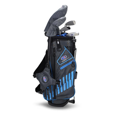 LAZRUS GOLF Premium Kids Golf Clubs Set Or Individuals for Boys or Girls -  Junior Golf Clubs - Driver, Fairway Wood, 7 Iron, PW, Putter - Blue or Pink