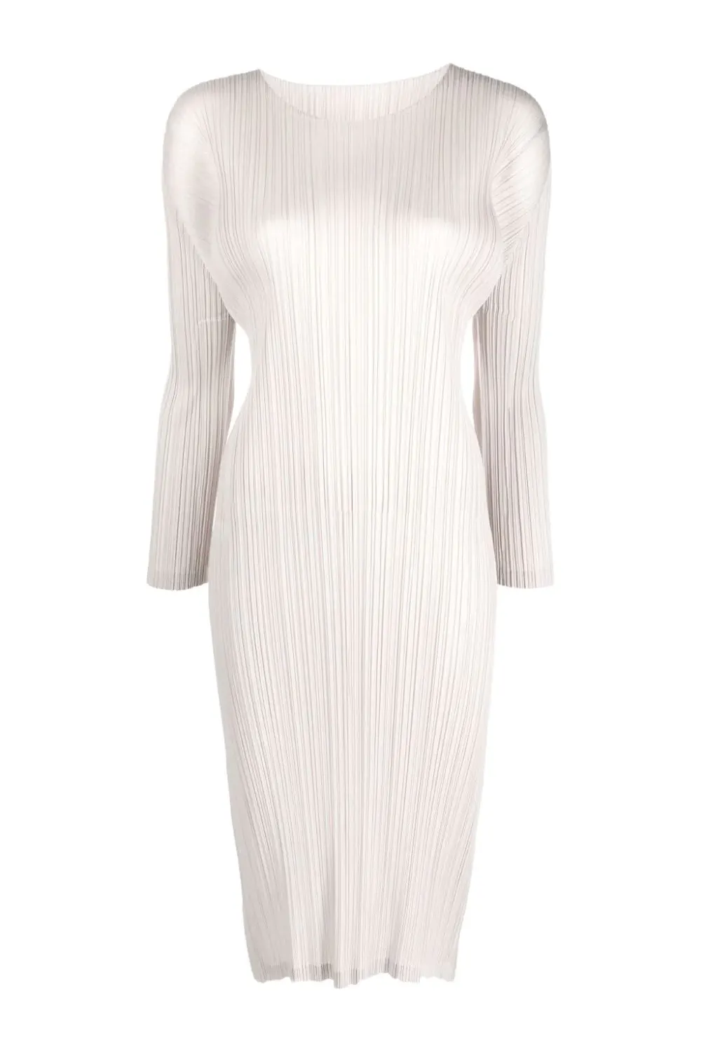 PLEATS PLEASE BY ISSEY MIYAKE: Pleated mid-length dress, greige – My o ...