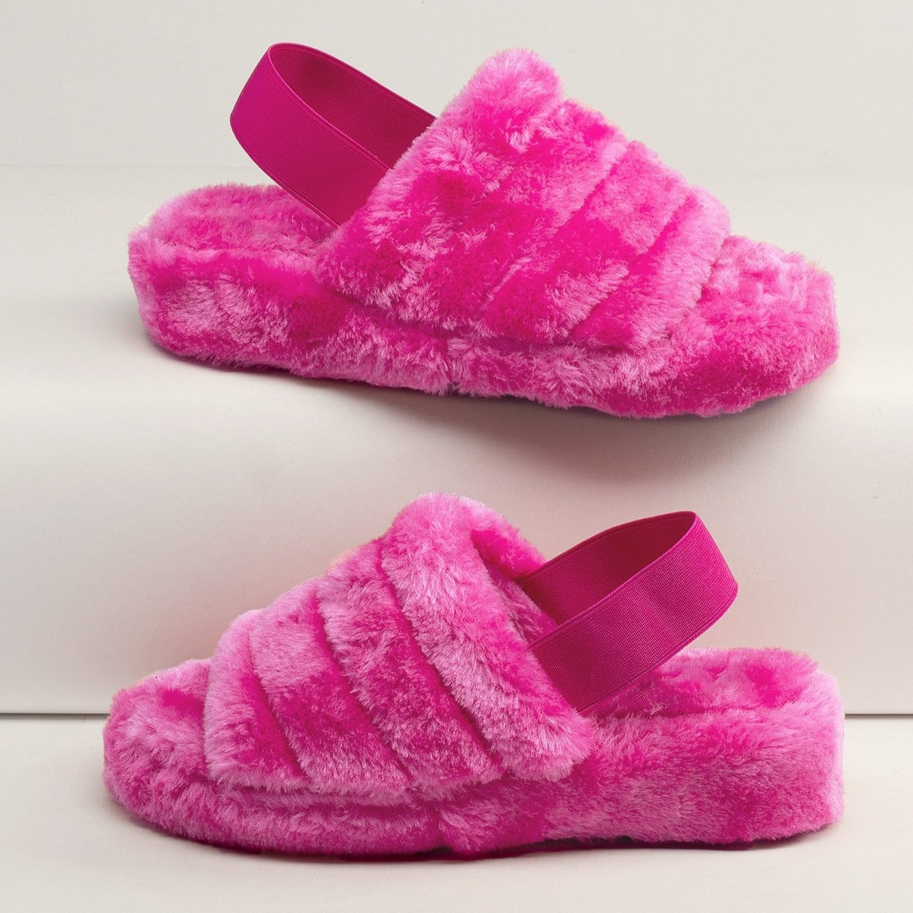 Soo Fluffy Slide Flat Sandals 