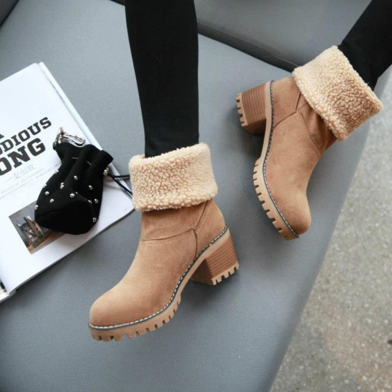 suede and fur boots