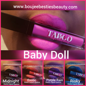 TABOO Matte Liquid Lipstick Free Lipgloss Included