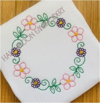 flower border embroidery designs