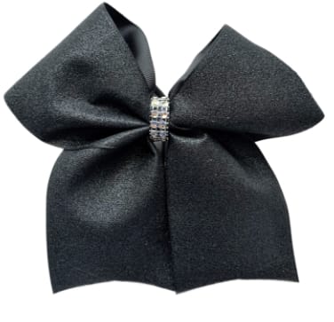 Black Glitter Cheer Bow