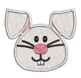 Bunny Face Embroidery Design