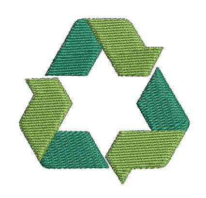 Recycle Symbol Embroidery Design