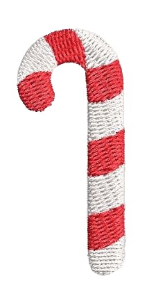 Candy Cane Embroidery Design