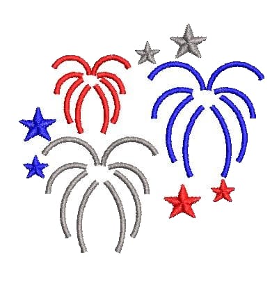 Fireworks Embroidery Design