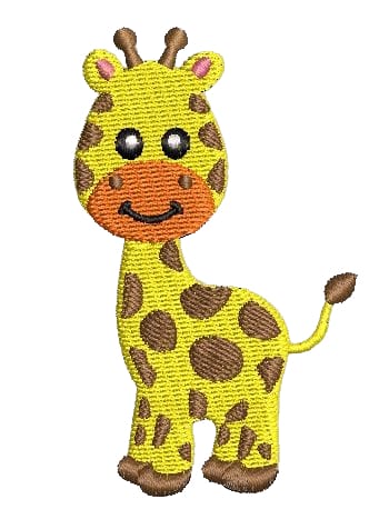 Giraffe Embroidery Design