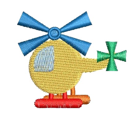 Helicopter Embroidery Design