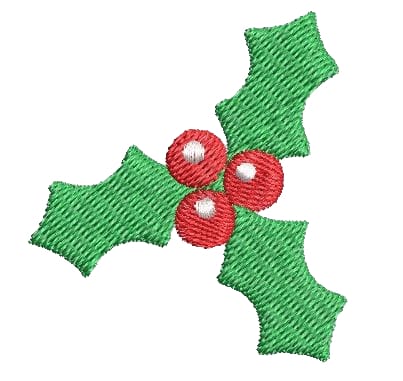 Christmas Holly Embroidery Design