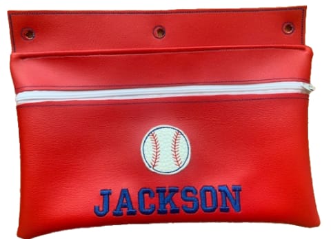 Personalized Red Pencil Bag