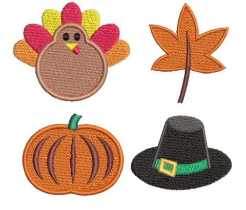 Thanksgiving Embroidery Design Pack