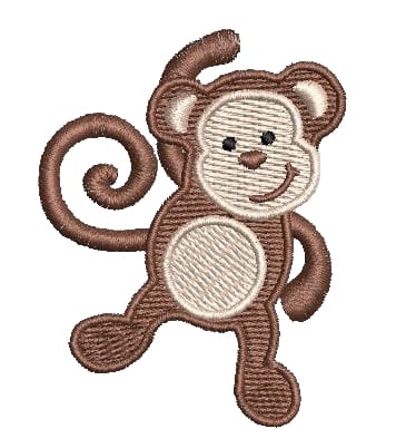 Monkey Embroidery Design